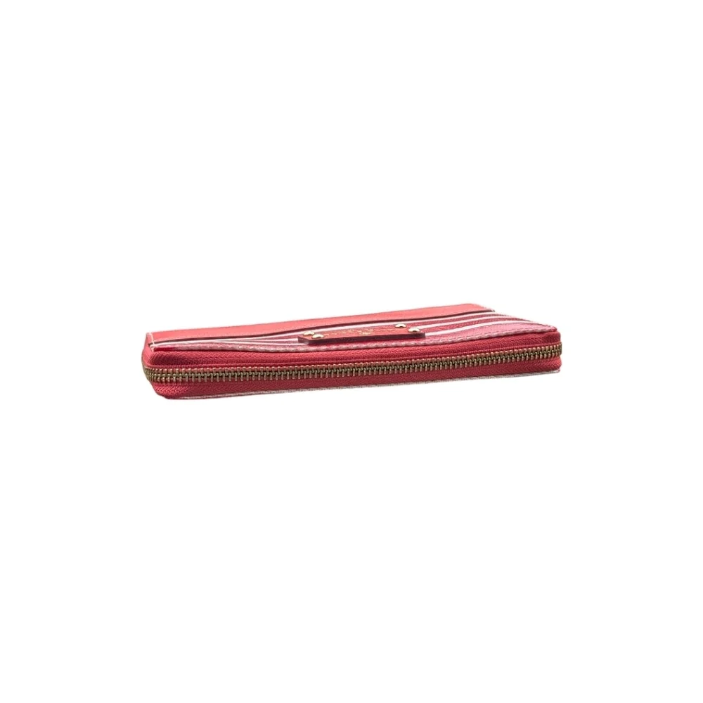 NWOT ♠️ Kate Spade Wellesley Neda Striped Continental Wallet, Empire Red/Cream